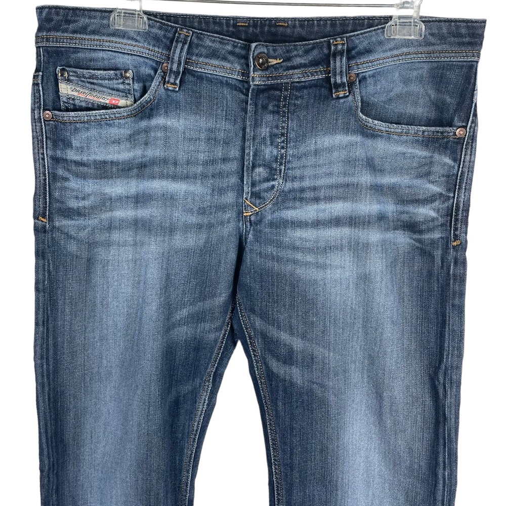 Diesel Industries "VIKER" Regular Straight Stretch Jeans 36x31 HEM IS ALTERED - Picture 5 of 14